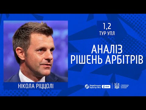 Нікола Ріццолі аналізує рішення арбітрів УПЛ в матчах 1-го та 2-го турів