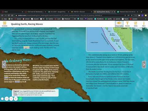 Quaking Earth, Racing Waves   HMH ELA INTO RD 2020 NA 05 ESE E M03