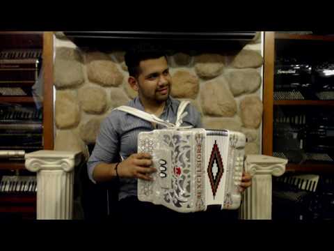 EXCAR3FW - White Excelsior Arena 3 Switch Diatonic Button Accordion FBbEb Fa 34 12 $2699