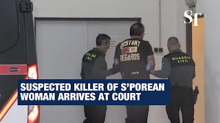 Suspected killer of Singaporean architect Audrey Fang arrives at court