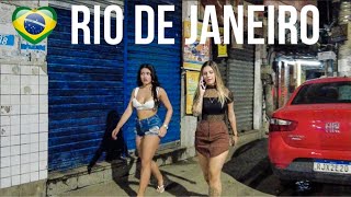 🇧🇷Inside Rio de Janeiro favela at Night-Better then expected