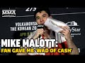 Emotional Mike Malott Reveals 'Wad of Cash' Given By Fan For Coach's GoFundMe | UFC 273