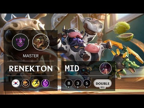 Renekton Mid vs Akali - KR Master Patch 9.23