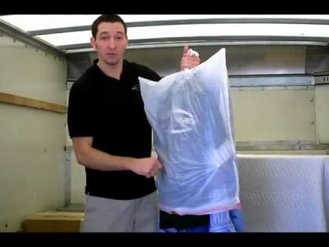 Part of a video titled How to Save Money on Wardrobe Boxes - DIY Moving Tips - YouTube