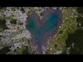 Aerial view of Tevno Lake, Pirin Mountain.