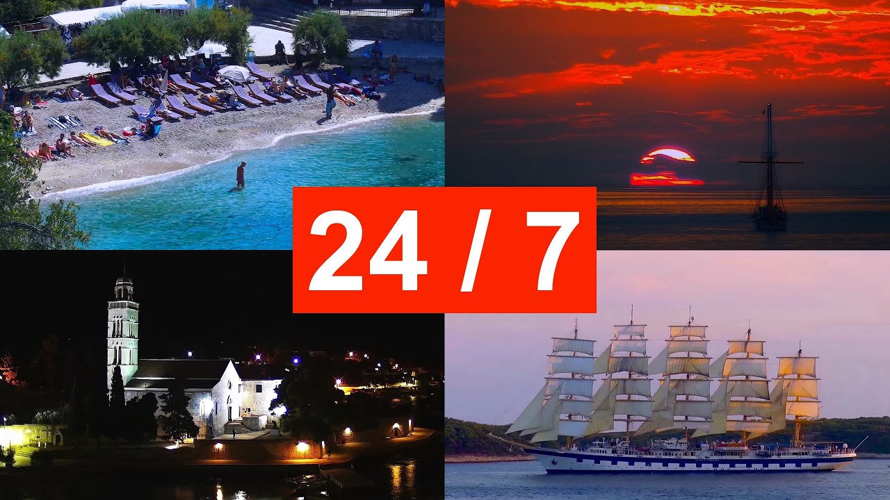 Live webcam view of Puerto de Hvar e islas Pakleni