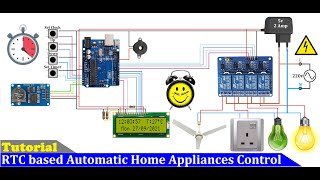 How to make Automatic Home Appliances Control using arduino | Real Time Clock Project Part:2
