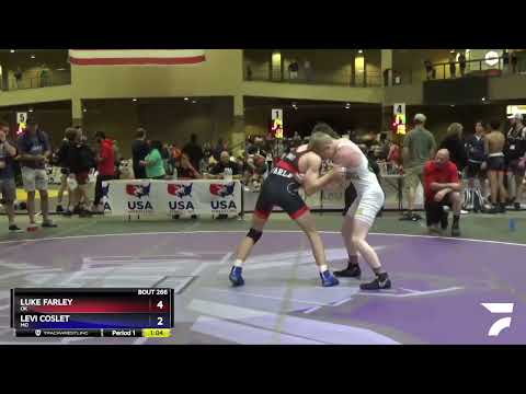 132 Lbs Cons. Round 2 - Luke Farley, OK Vs Levi Coslet, MO 3d55