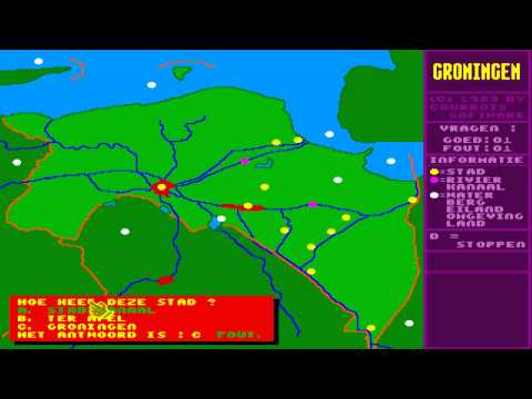 AMIGA Topografie Nederland In OCS In 1989 By Courbois Software EDUCATIONAL