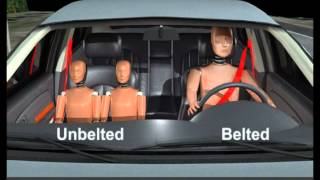 Orlando Car Accident -  Occupant Without Seat-belt Ejection Animation