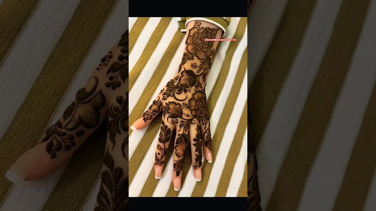 🌿 Trending eid special henadesign for back hand♥️🥀#beautifulmehndi #trendingshorts #trendingmehndi