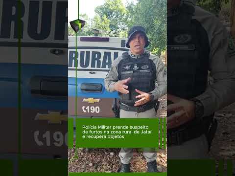 VÍDEO| Polícia Militar prende suspeito de furtos na zona rural de Jataí e recupera objetos