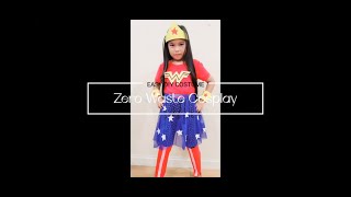 Easy DIY Wonder Woman costume using recycled materials | Play with Julia Vasquez