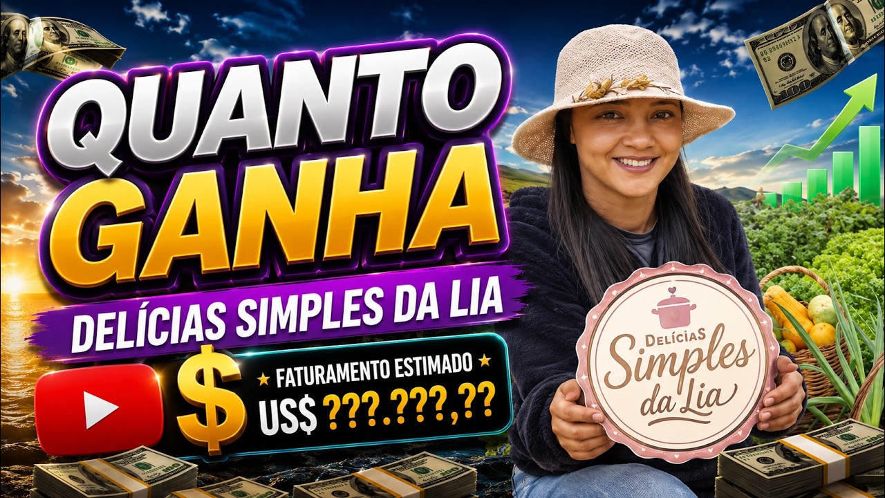 QUANTO GANHA O CANAL DELICIAS SIMPLES DA LIA | GANHOS REAIS 2026