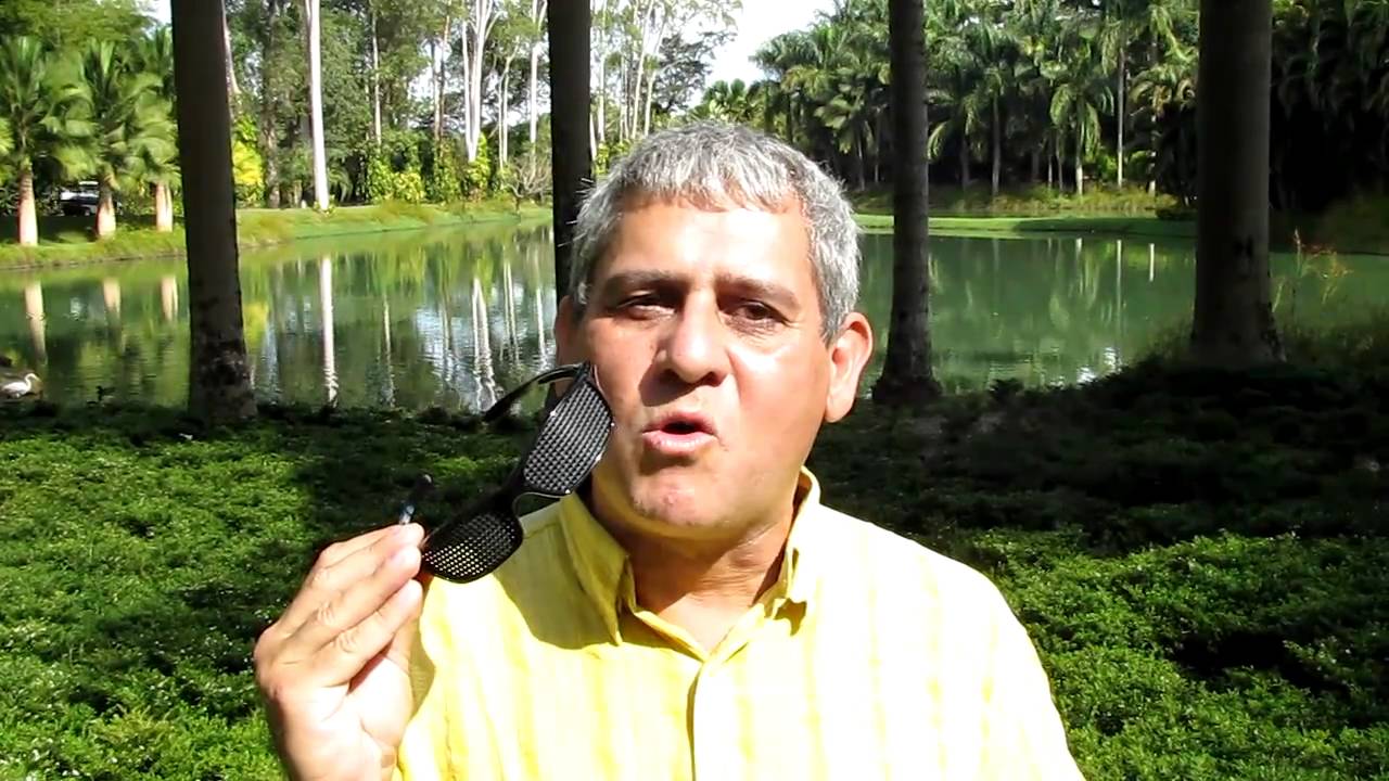 Yoga para os Olhos - óculos reticulado furadinho de exercício e relaxamento, sem grau