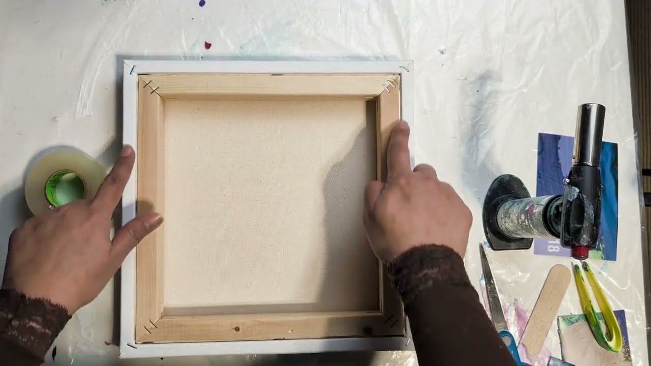 #115 How to prep a canvas |  I FLUID ART I PAINTING JOURNEY