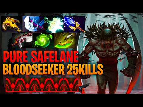 Pure Carry bloodseeker 25 Kills - Dota 2 Pro Immortal Bloodseeker Gameplay 7.34b