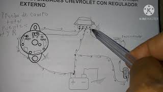 ALTERNADOR CHEVROLET CON REGULADOR EXTERNO (CONEXIONES)