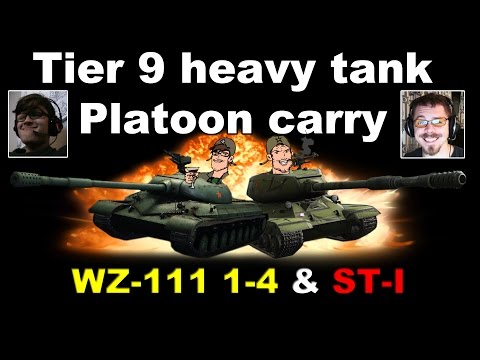 Anders & Åke plays World of Tanks - Tier 9 Platoon Carry (WZ-111 1-4 & ST-I)