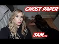 GHOST PAPER CHALLENGE AT MY BEST FRIENDS HOUSE AT 3 AM