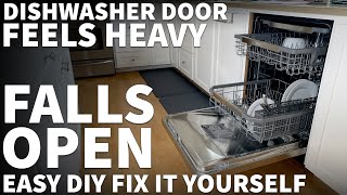 Dishwasher Door Falls Open - How to Repair Heavy Kenmore Elite Dishwasher Door with No Tension