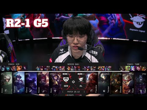AL vs GEN - Game 5 | Round 2 LoL MSI 2025 Main Stage | Anyone's Legend vs Gen.G G5 full