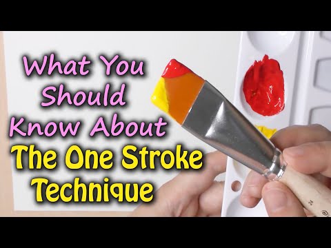 What You Should Know About the One Stroke Technique: how to prepare paints, brushes, basic strokes