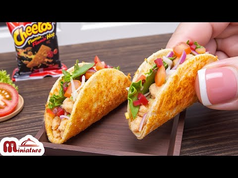 Doritos Chicken Tacos 🌮🔥 Miniature Taco Recipe Challenge by Miniature Cooking