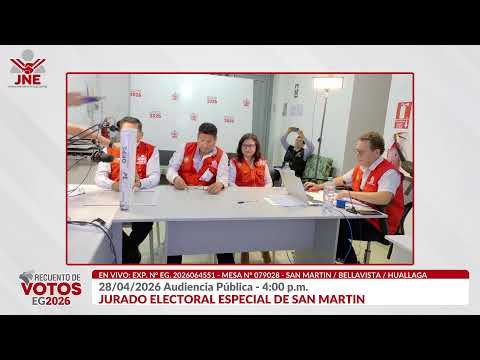 28-04-26 Hora: 04:00 pm  Audiencia Pública JEE SAN MARTIN