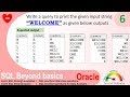 Oracle sql practice exercise with solution | SQL query to print string in row of characters |PYRAMID