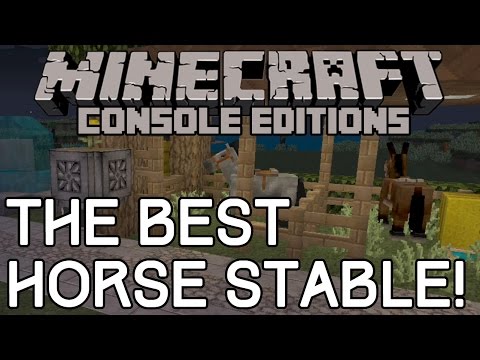 Minecraft: TU19 BEST HORSE STABLE DESIGN! Clever Trick! (Xbox/Playstation)