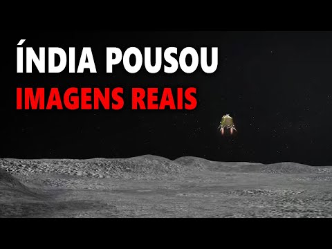VEJA O MOMENTO DO POUSO DA ÍNDIA NO POLO SUL DA LUA - CHANDRAYAAN 3 CHEGOU!