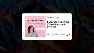 5 Ways to Price Your Virtual Assistant Services