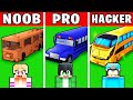 NOOB vs PRO: FAMILY BUS HOUSE Build Challenge In Minecraft!