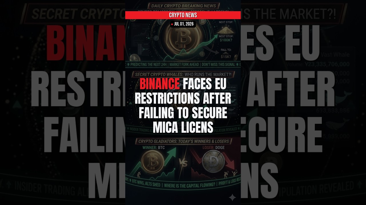 Binance Faces EU Restrictions After Failing t — Crypto Market REACTS