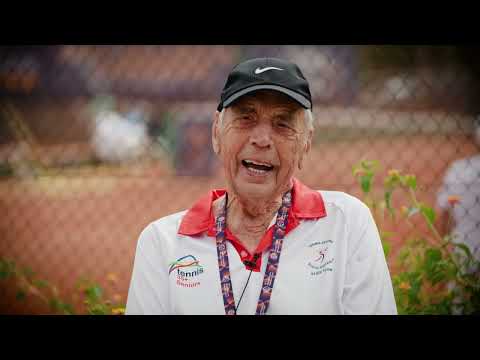 100-year-old Henry Young competes at the 2023 ITF Masters World Individual Championships in Mallorca