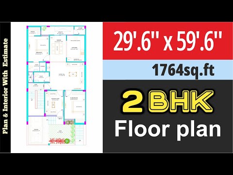 29'x59' West Facing Floor Plan Design | 2D drawings | house design double floor | Jks Architects