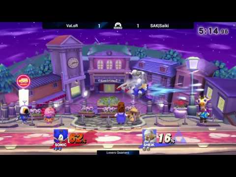 Rewired 2016 Smash 4 Losers Quarters - VaLoR (Sonic) vs SAK|Saiki (Sheik)