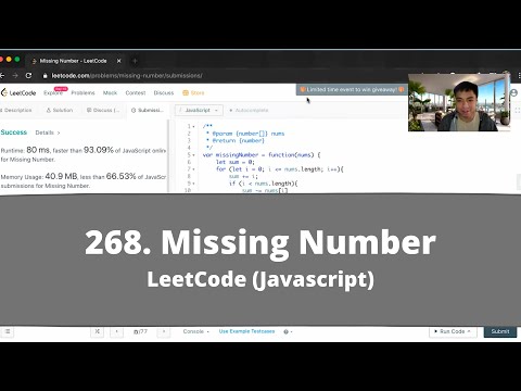 Leetcode 268 Missing Number Typescript Javascript