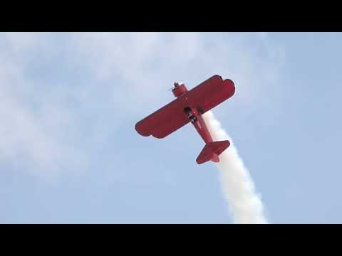 Vicky Benzing Stearman Aerobatics - EAA AirVenture Oshkosh 2023 - Sunday