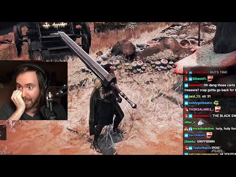 Asmongold loses it after finding The Greatsword in Elden Ring