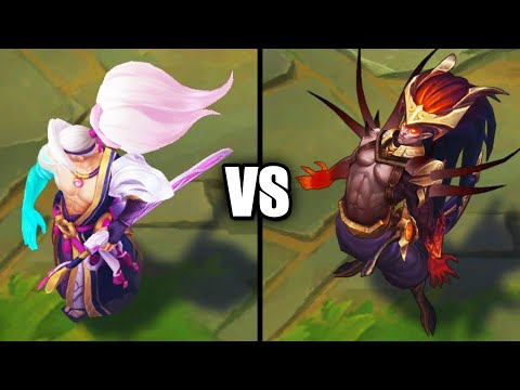 Spirit Blossom Yasuo vs Nightbringer Yasuo Legendary vs Epic Skins Comparison (League of Legends)