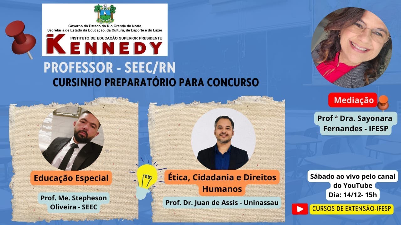 CURSINHO PREPARATÓRIO PARA O CONCURSO DA REDE ESTADUAL/RN DATA: 14/12/2024