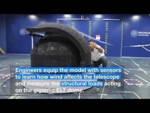 Extremely Large Telescope Model Tested in Wind Tunnel