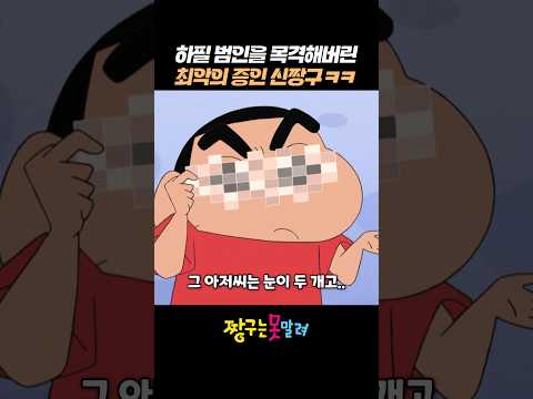 하필 범인을 목격해버린 최악의 증인 신짱구 ㅋㅋ