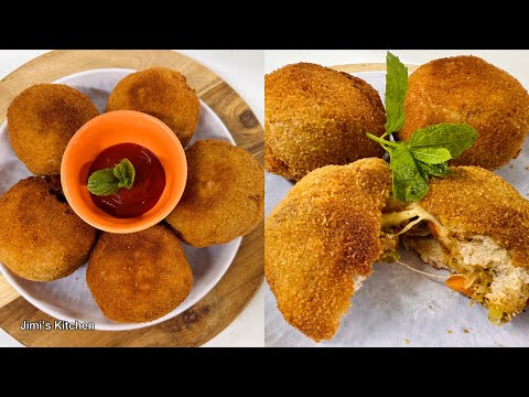 Leftovers chicken recipe |Chicken Bread Balls Recipe,Bread ball recipe ,#snacks #viral #trending #yt