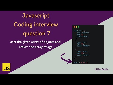 Sort Given Array Of Objects With Age In Javascript Javascript Interview Coding Questions