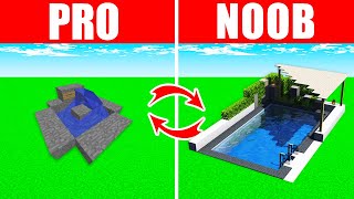 Minecraft NOOB vs. PRO: SWAPPED LUXURY SWIMMING POOL in Minecraft (Compilation)