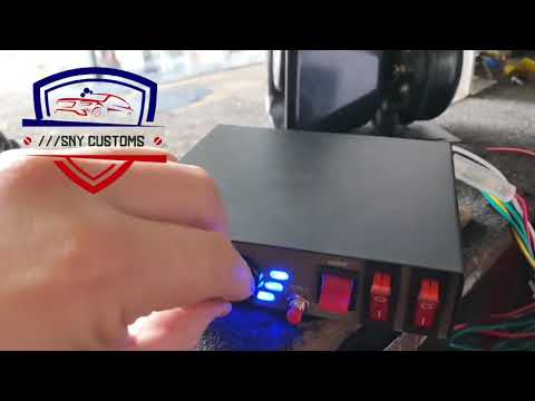 Federal 200w 9 tone siren with dual emergency light switch