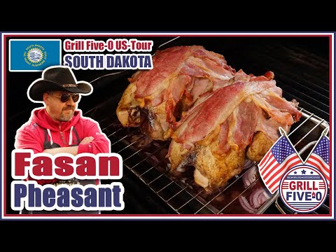 Fasan vom Grill | Jagdfasan mit rustikaler Bacon Pilzsoße | SOUTH DAKOTA | Grill Five-0 US-Tour 🇺🇸